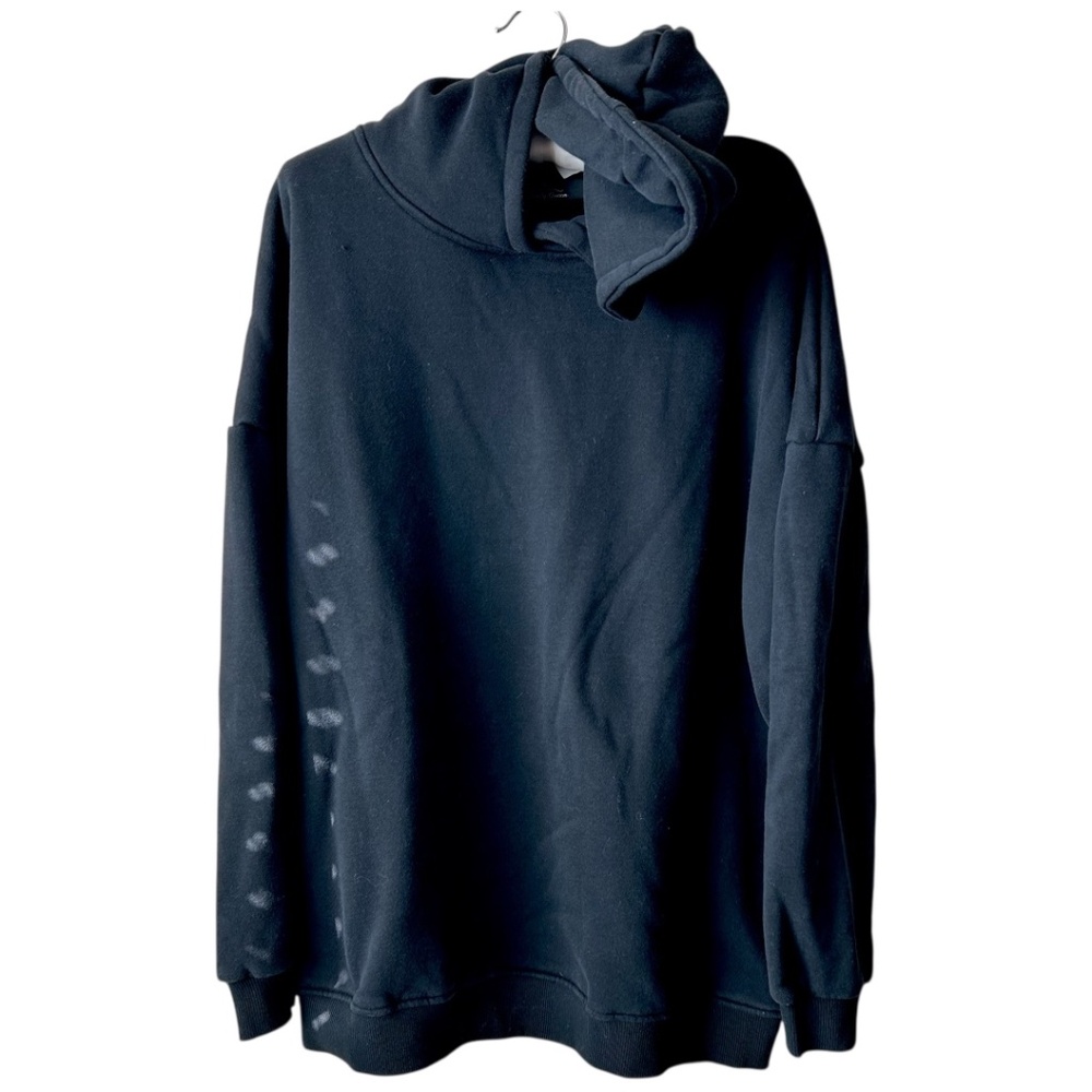 Black Hoodie Sweatshirt Long Sleeve Comfy Soft Trendy Queen Size XL